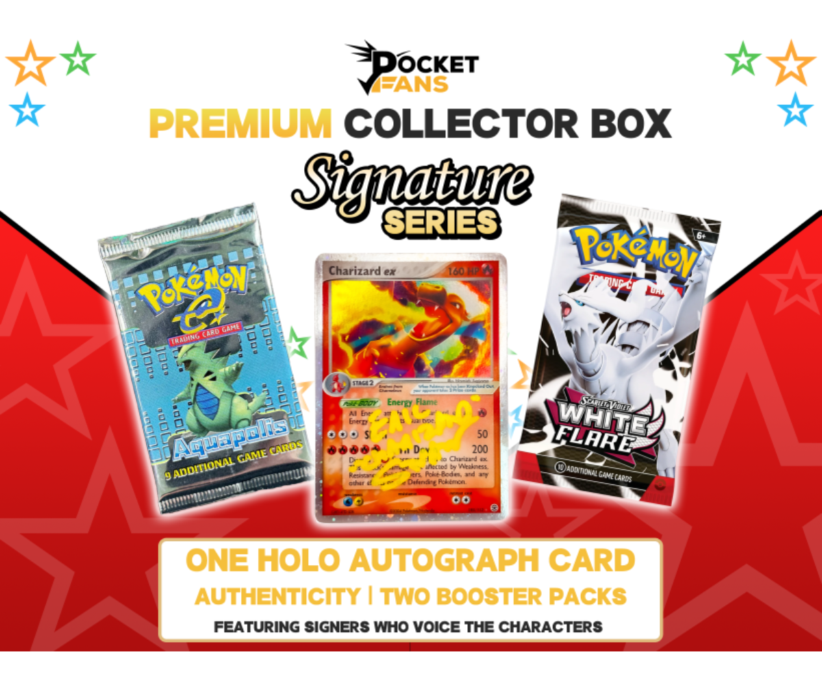 PocketFans Collector Box: Signed Pokmon Card & Packs PocketFans Collector Box: Signed Pokmon Card & Packs